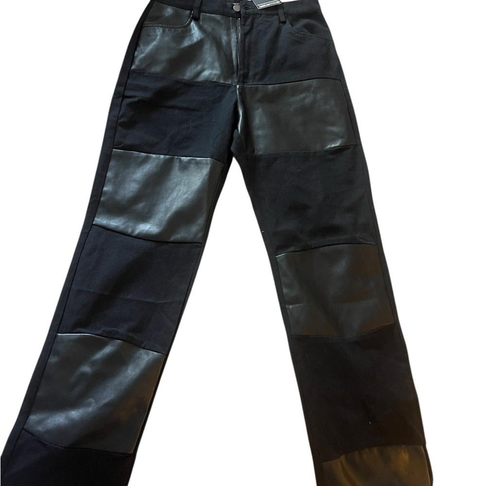 American Stitch Denim + Faux Leather Pants – Size 28 – NWT!